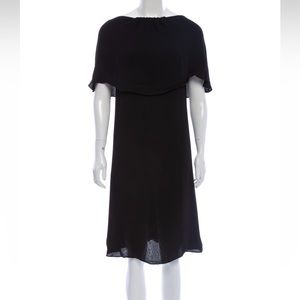 Jil Sander Black Gothic Cape Avant Garde Dress